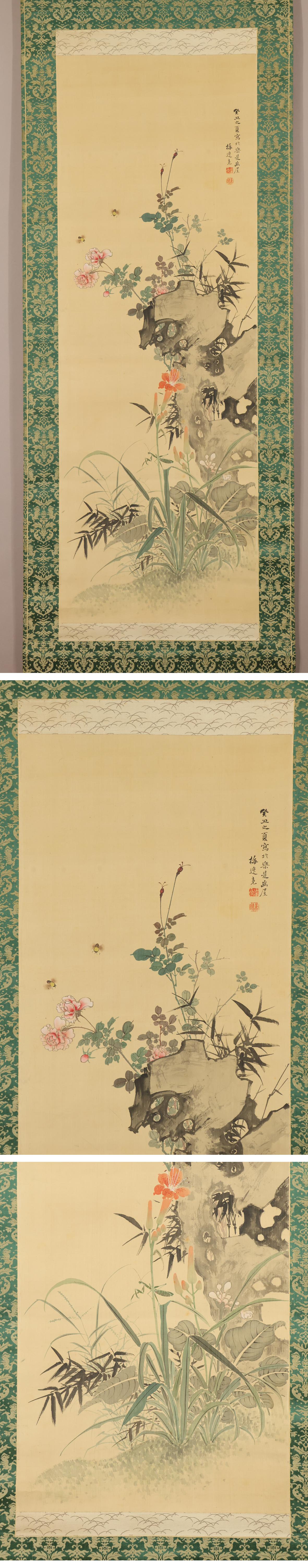 山本梅荘 『歳寒三友の図』 [古美術こもれび] 骨董,掛軸,絵画の買取と